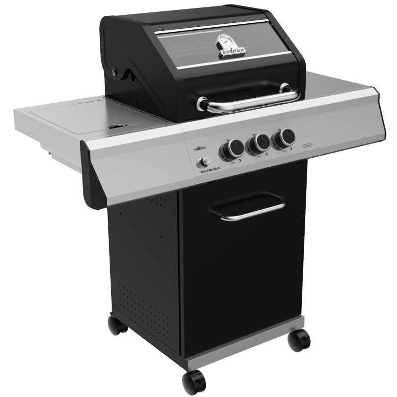 Grillfürst G210G 2-Brenner Gasgrill mit Hochtemperaturbrenner und Gusseisen Rosten - inkl. Abdeckhaube