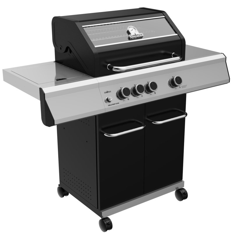 Grillfürst G310G 3-Brenner Gasgrill mit Hochtemperaturbrenner und Gusseisen Rosten - inkl. Abdeckhaube