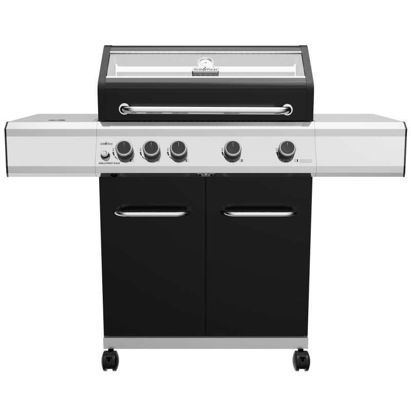 Grillfürst G410G 4-Brenner Gasgrill mit Hochtemperaturbrenner und Gusseisen Rosten - X-DEAL inkl. Zubehörpaket