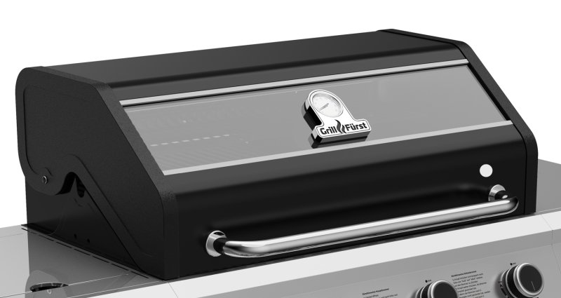 Grillfürst G510E 5-Brenner Gasgrill mit Hochtemperaturbrenner und Edelstahl Rosten - inkl. Abdeckhaube