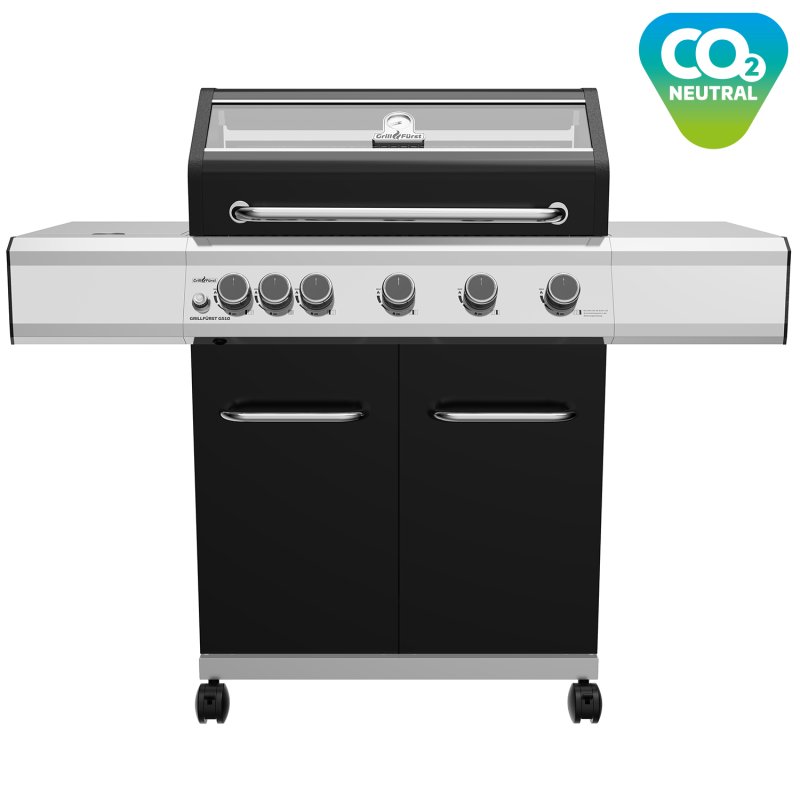 Grillfürst G510G 5-Brenner Gasgrill mit Hochtemperaturbrenner und Gusseisen Rosten