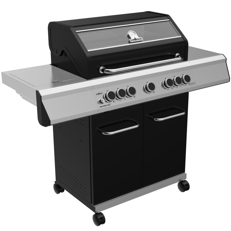 Grillfürst G520E Grill Control Edition 5-Brenner Gasgrill mit Grill Control, Hochtemperaturbrenner, Heckbrenner und Edelstahl Rosten