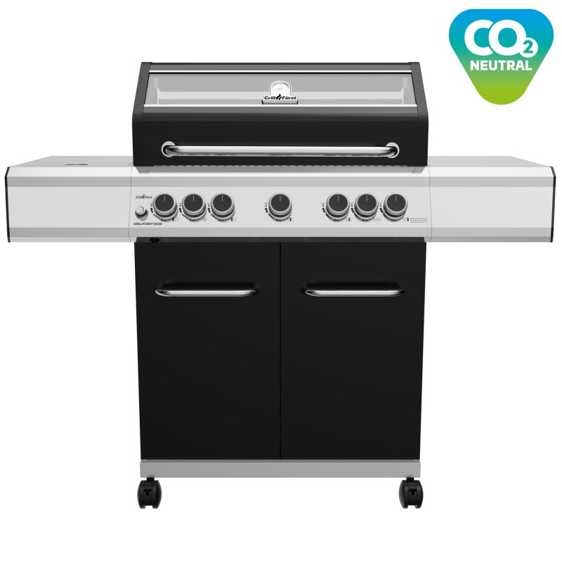 Grillfürst G520G 5-Brenner Gasgrill mit Hochtemperaturbrenner, Heckbrenner und Gusseisen Rosten