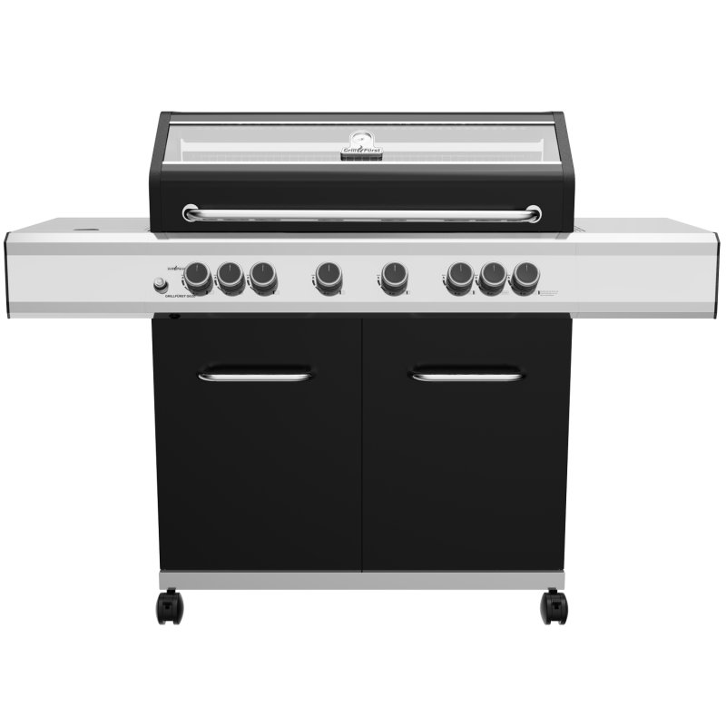 Grillfürst G620G 6-Brenner Gasgrill mit Hochtemperaturbrenner, Heckbrenner und Gusseisen Rosten - X-DEAL inkl. Zubehörpaket