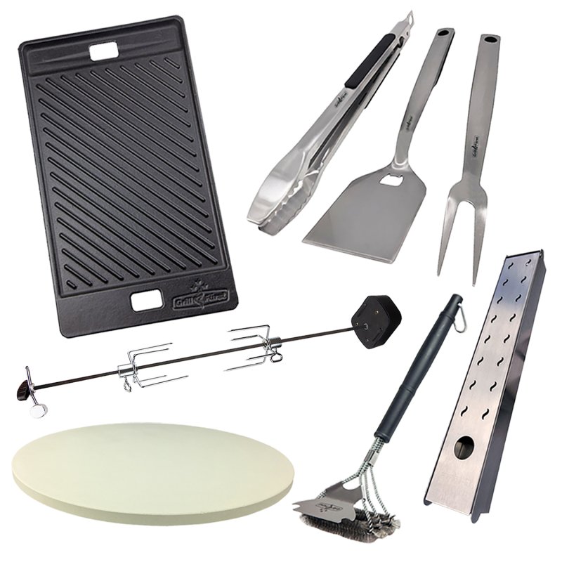 Grillfürst G620E 6-Brenner Gasgrill mit Hochtemperaturbrenner, Heckbrenner und Edelstahl Rosten - X-DEAL inkl. Zubehörpaket