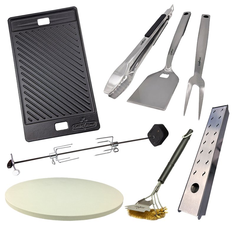 Grillfürst G410G 4-Brenner Gasgrill mit Hochtemperaturbrenner und Gusseisen Rosten - X-DEAL inkl. Zubehörpaket