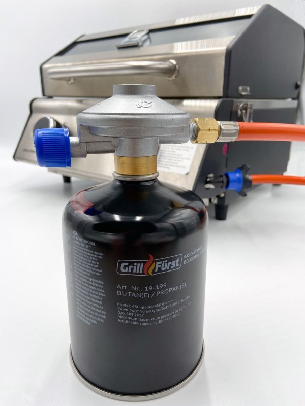 Grillfürst Gaskartusche / Schraubkartusche 450g - Weber Gaskartusche Alternative zu: CADAC CA445 oder Weber Gaskartusche 17669