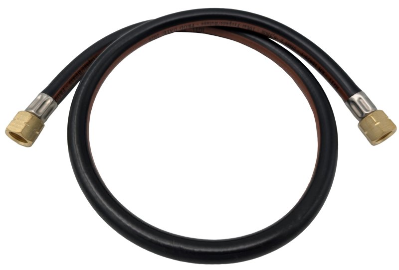 Grillfürst Gasschlauch 80cm - 1/4“ auf 1/4“ - für Gasflasche mit Druckminderer an DE-Gasgrät (klassischer DE-Gasschlauch)