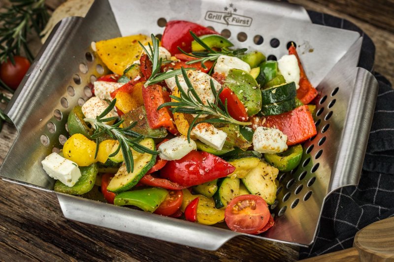 Grillfürst Gemüsekorb Edelstahl Premium 34,5 x 34,5cm