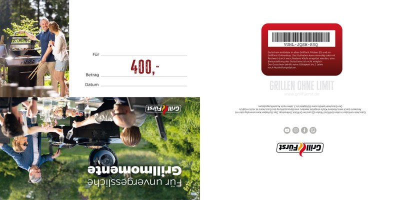 Grillfürst Geschenkgutschein 400€