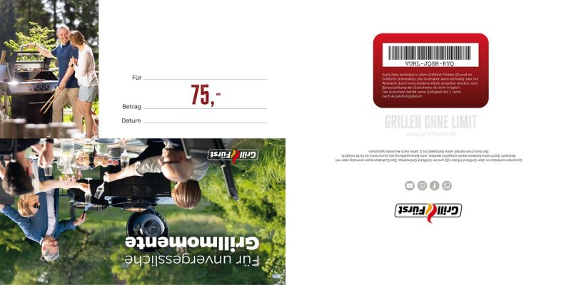 Grillfürst Geschenk Gutschein 75€