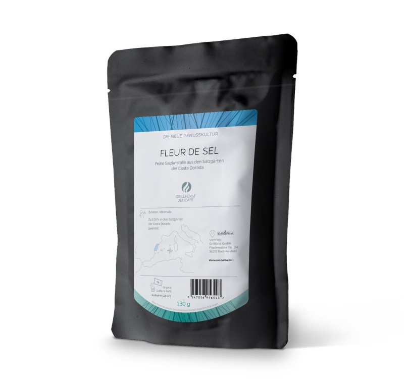 Grillfürst Fleur de Sel - Mediterranes Meersalz - Nachfüllbeutel 130g