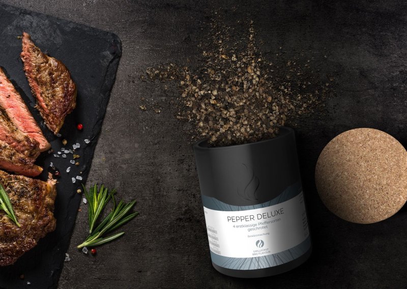 Grillfürst Pepper Deluxe - Pfeffer-Finisher - Keramikdose 80g