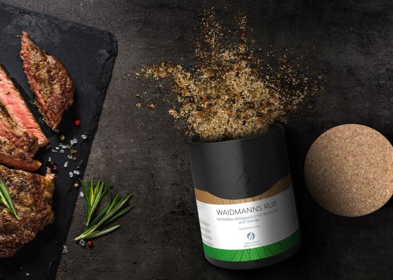 Grillfürst Waidmanns Rub - Wild-Gewürzmischung - Keramikdose 120g