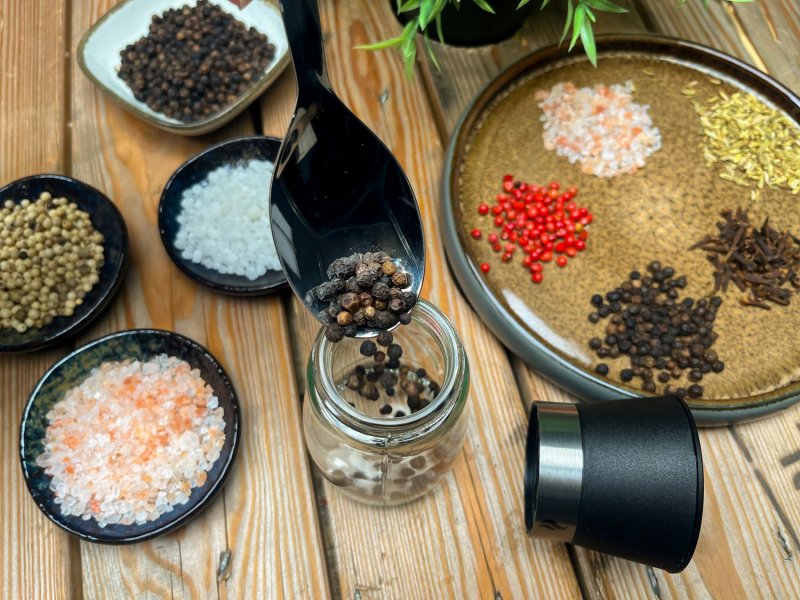 Grillfürst Gewürzmühle 3er Set - für Salz, Pfeffer, Gewürze und Gewürzmischungen