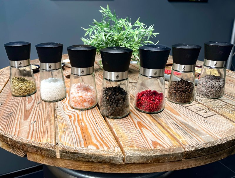 Grillfürst Gewürzmühle 3er Set - für Salz, Pfeffer, Gewürze und Gewürzmischungen