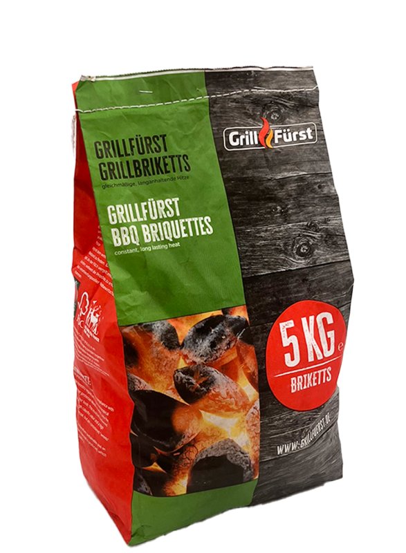 Grillfürst Grillbriketts 5kg - aus ökologisch wertvoller Produktion - 100% Eindringerbusch aus Namibia