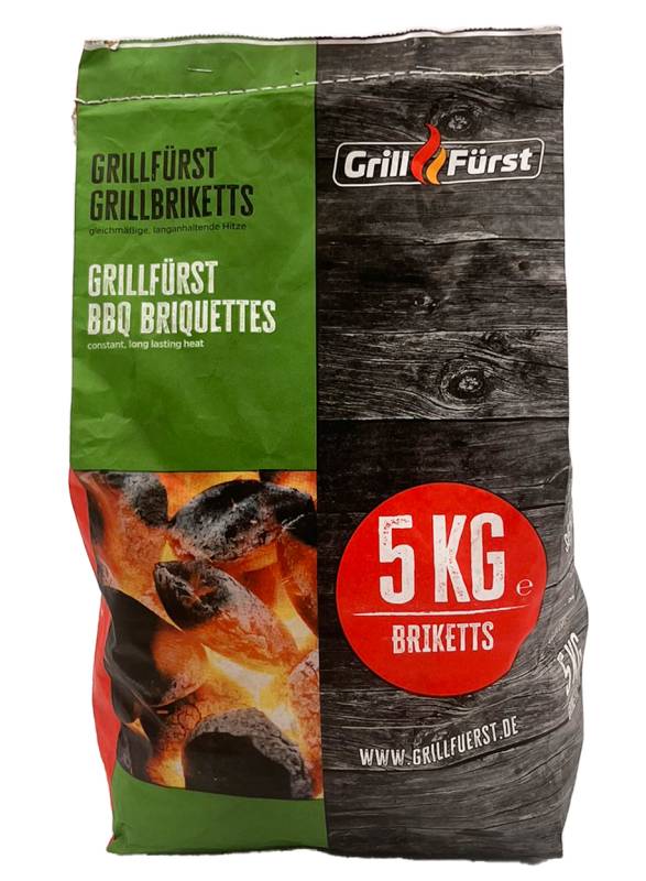 Grillfürst Grillbriketts 5kg - aus ökologisch wertvoller Produktion - 100% Eindringerbusch aus Namibia