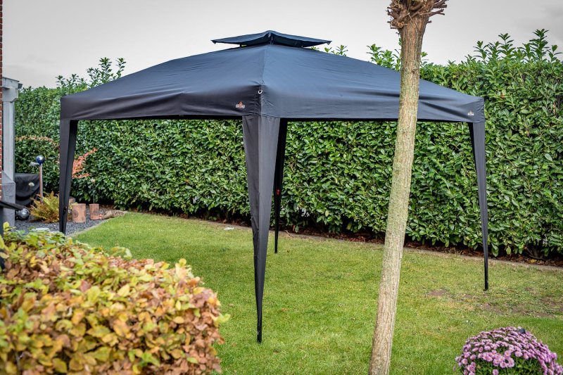 Grillfürst Pop-Up Pavillon / Grillpavillon / Gartenpavillon / Grillzelt 3x3m v3 - mit Rauchabzug