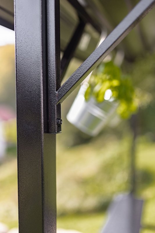 Grillfürst Premium Grillpavillon aus Stahl mit wetterfestem Metalldach und Ablageflächen