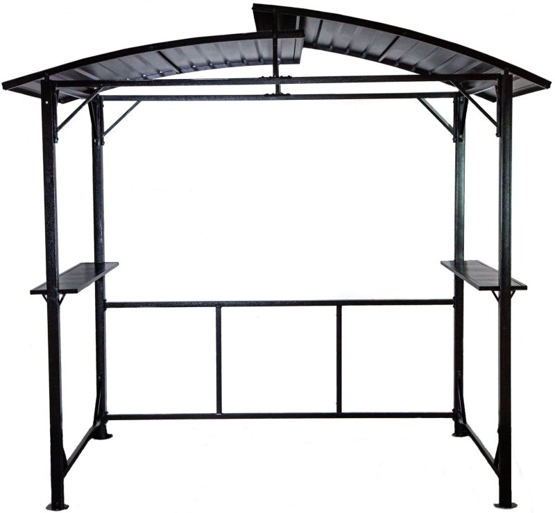 Grillfürst Premium Grillpavillon aus Stahl mit wetterfestem Metalldach und Ablageflächen