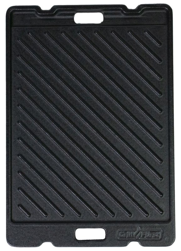 Grillfürst Grillplatte Gusseisen für G201 Campinggrill/Wohnmobilgrill v2 - 32,8 x 22,8 cm