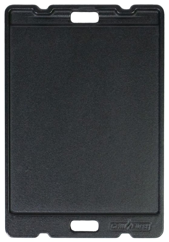 Grillfürst Grillplatte Gusseisen für G201 Campinggrill/Wohnmobilgrill v2 - 32,8 x 22,8 cm