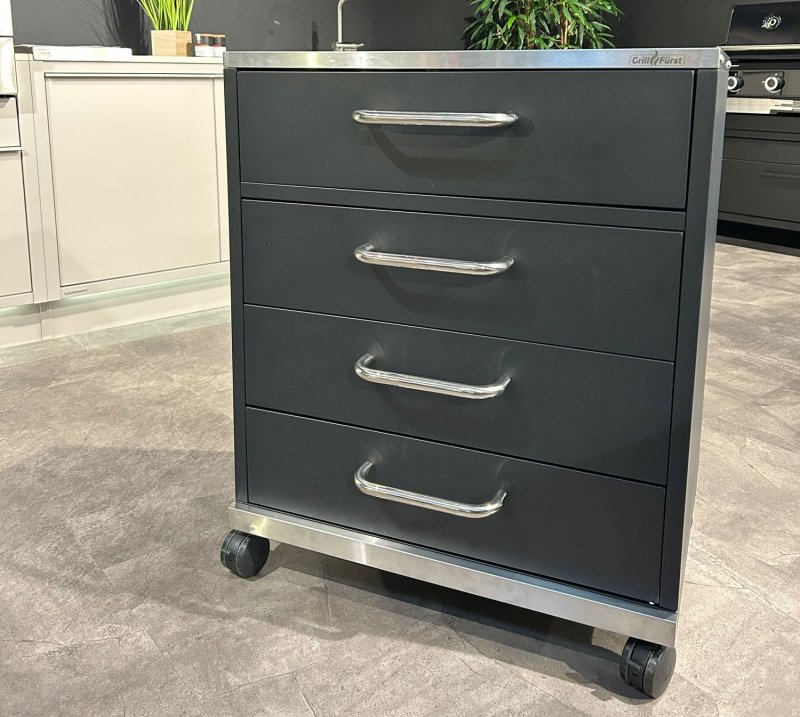 Grillfürst Grillschrank - BBQ Buddy - Edelstahl-Arbeitsfläche und 4 Schubladen