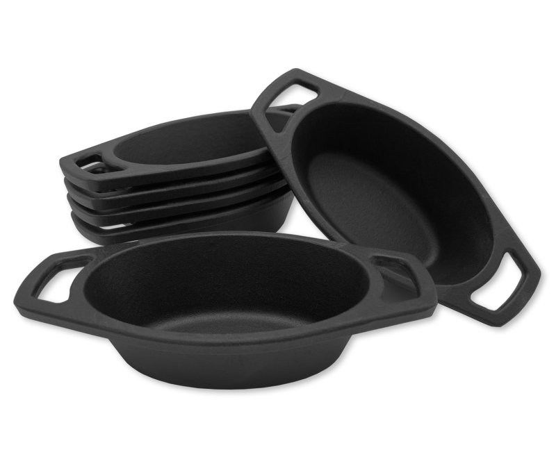 Grillfürst Gusseisen Pfännchen / Servierpfännchen, 6er Set