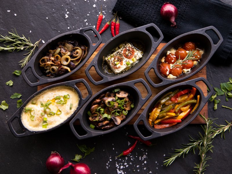 Grillfürst Gusseisen Pfännchen / Servierpfännchen, 6er Set