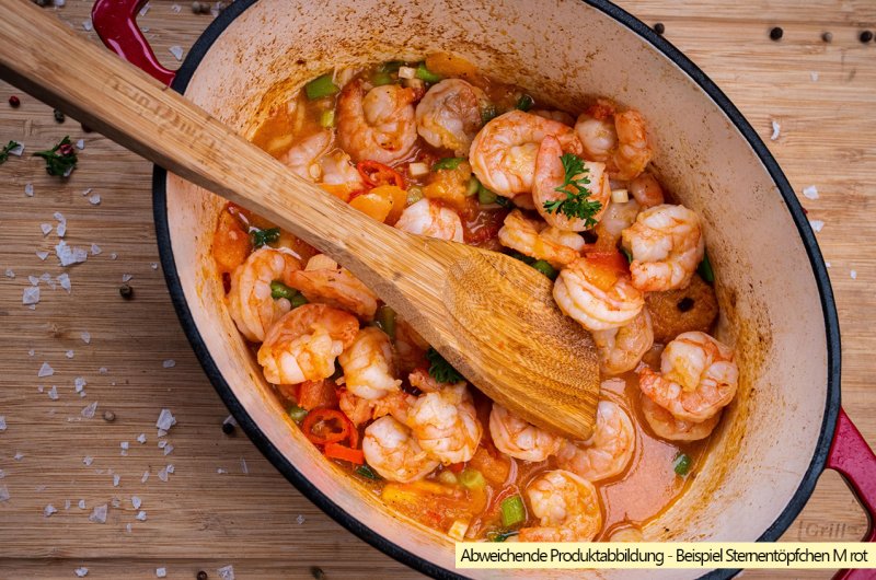 Grillfürst Dutch Oven Sternentöpfchen / Gusseisen Bräter - emailliert - M - orange