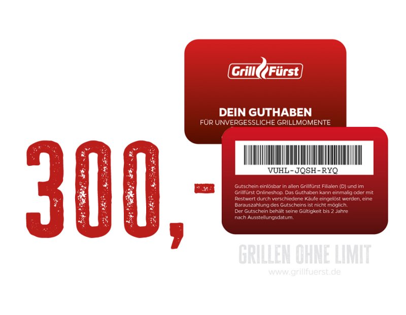 Grillfürst Geschenkgutschein 300€