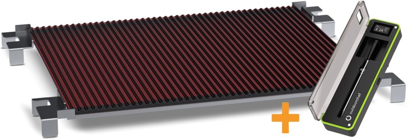 Outdoorchef Steak Set mit Blazinglas® für Grillfürst Independence und Easy Check Thermometer Single - Wireless Bluetooth Grillthermometer