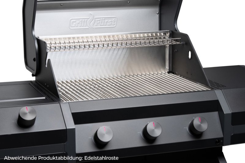 Grillfürst Independence P330G Gasgrill - mattschwarz - mit XXL Infrarotbrenner und Gusseisenrosten