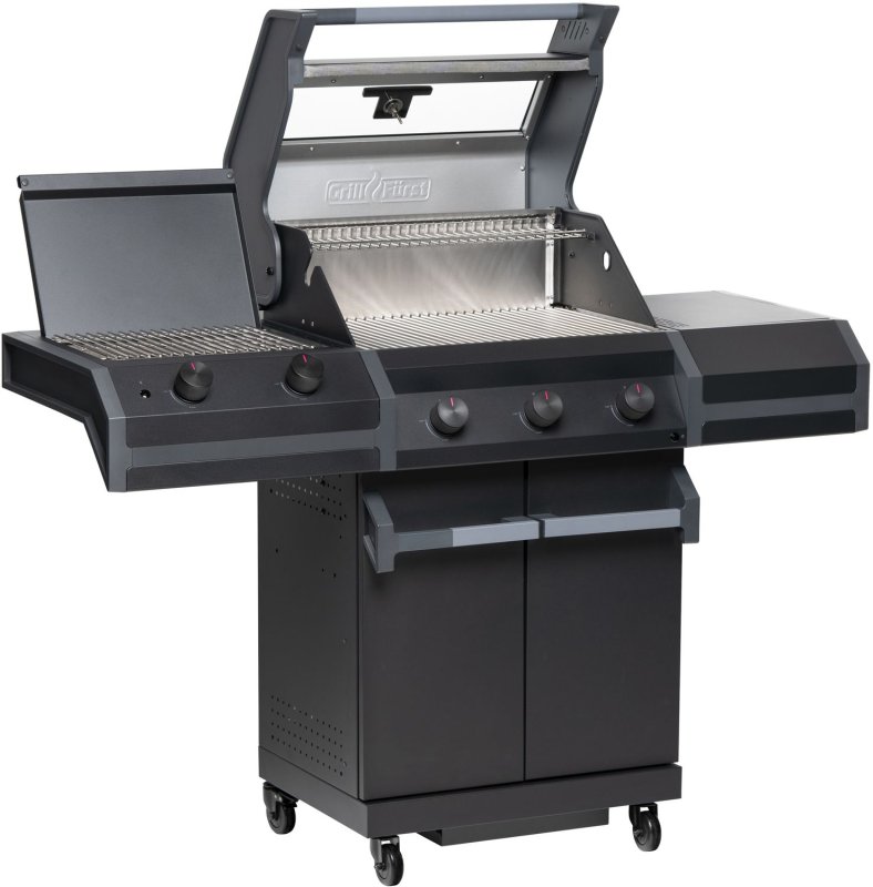 Grillfürst Independence P330E Gasgrill - mattschwarz - mit XXL Infrarotbrenner und Edelstahlrosten
