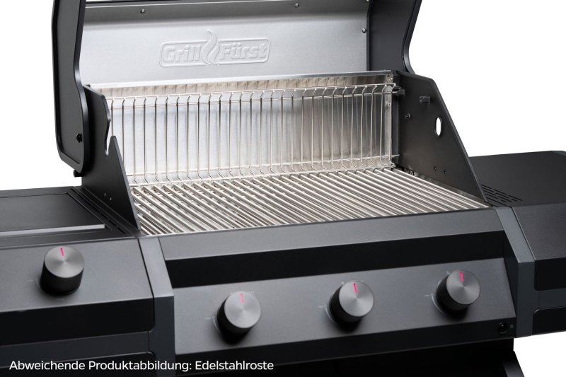Grillfürst Independence P330G Gasgrill - mattschwarz - mit XXL Infrarotbrenner und Gusseisenrosten