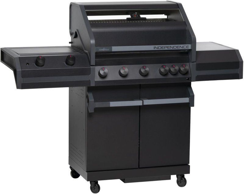 Grillfürst Independence P530E Gasgrill - mattschwarz - mit XXL Infrarotbrenner, Heckbrenner und Edelstahlrosten