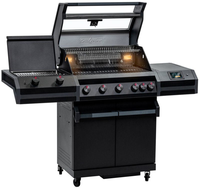 Grillfürst Independence P530E Smart Grill - mit WLAN-Modul, XXL Infrarotbrenner, Heckbrenner und Edelstahlrosten