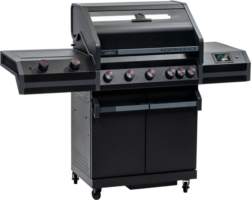 Grillfürst Independence P530E Smart Grill - mit WLAN-Modul, XXL Infrarotbrenner, Heckbrenner und Edelstahlrosten
