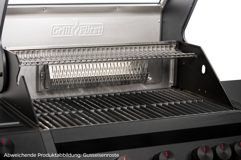 Grillfürst Independence P530E Gasgrill - mattschwarz - mit XXL Infrarotbrenner, Heckbrenner und Edelstahlrosten