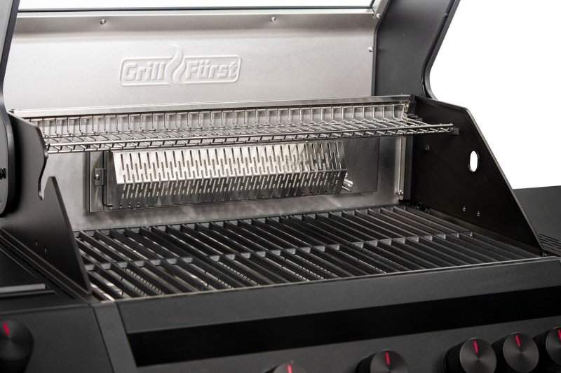 Grillfürst Independence P530G Gasgrill - mattschwarz - mit XXL Infrarotbrenner, Heckbrenner und Gusseisenrosten
