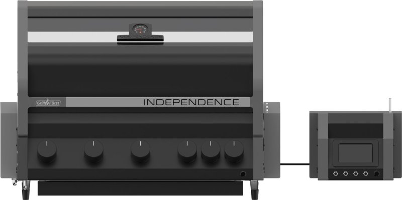 Grillfürst Independence P590E Smart Einbaugrill - mattschwarz - mit WLAN-Modul, Heckbrenner und Edelstahlrosten