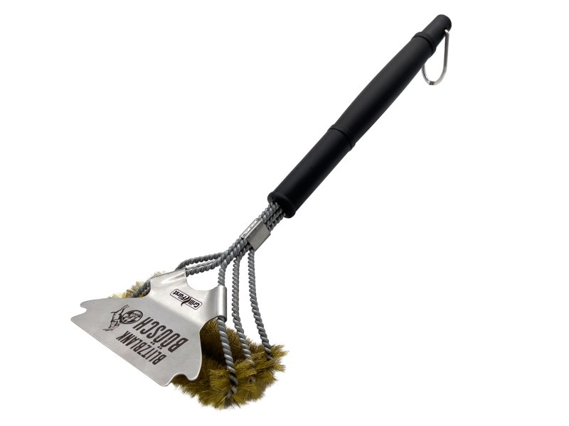 Grillfürst Grillbürste - 1. FC Köln Edition - Messing, mit breitem 3-fach Bürstenkopf und Schaber