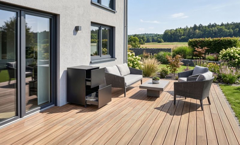 Grillfürst Moments Outdoor Schrank mit 2 Schubladen - Nero - 60 cm