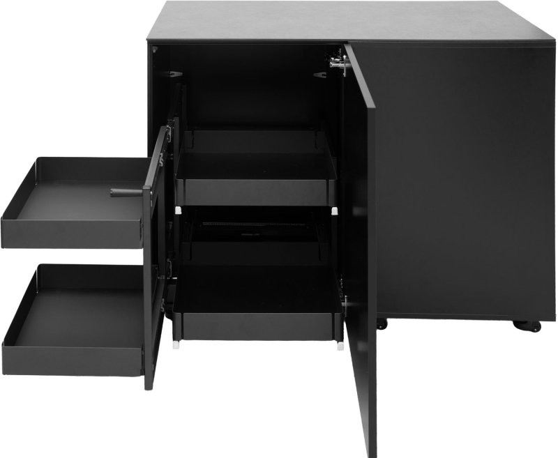 Grillfürst Moments Eckschrank mit Auszug links - Nero - 120 cm