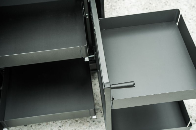 Grillfürst Moments Eckschrank mit Auszug rechts - Nero - 120 cm