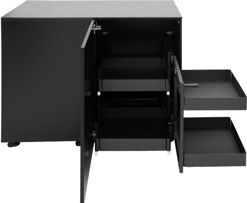 Grillfürst Moments Eckschrank mit Auszug rechts - Nero - 120 cm