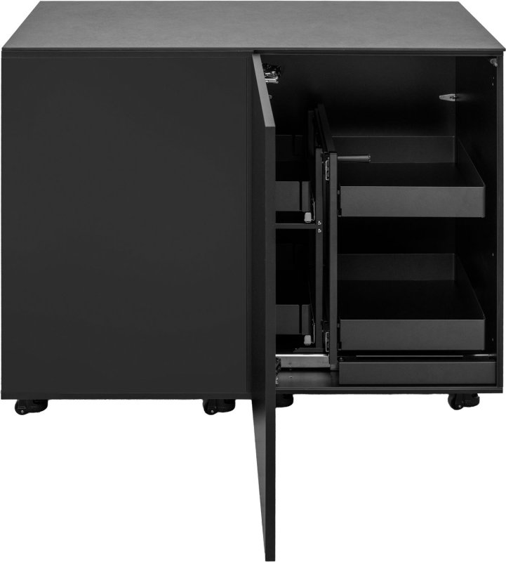 Grillfürst Moments Eckschrank mit Auszug rechts - Nero - 120 cm
