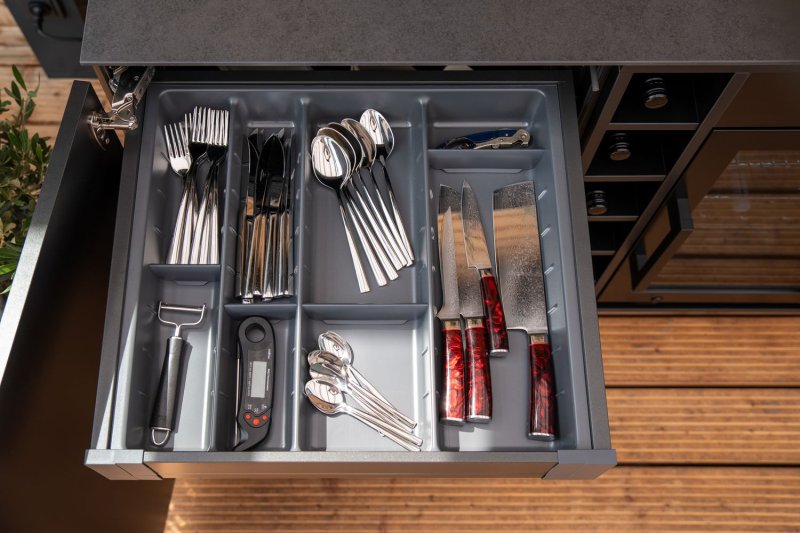 Grillfürst Moments Innenschubkasten, H: 70 mm, mit Besteckeinsatz