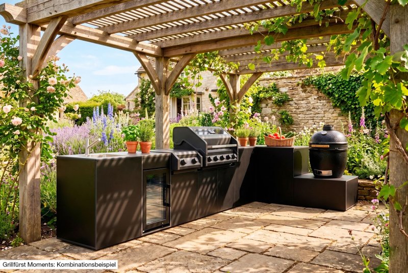 Grillfürst Moments Outdoor Regal - Nero - 120 cm